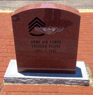 Army Air Corps Enlisted Pilots Monument. Click for full size. Army Air Corps Enlisted Pilots Monument image. Click for full size.