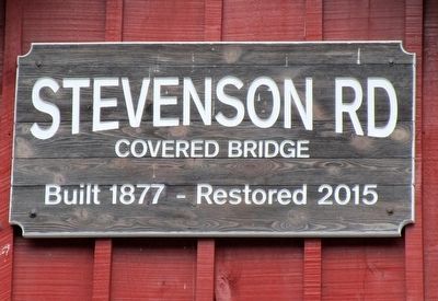 Stevenson Road Covered Bridge Marker image. Click for full size.
