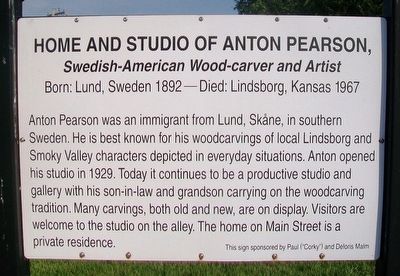 Home and Studio of Anton Pearson Marker image. Click for full size.