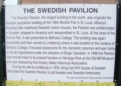 The Swedish Pavilion Marker image. Click for full size.
