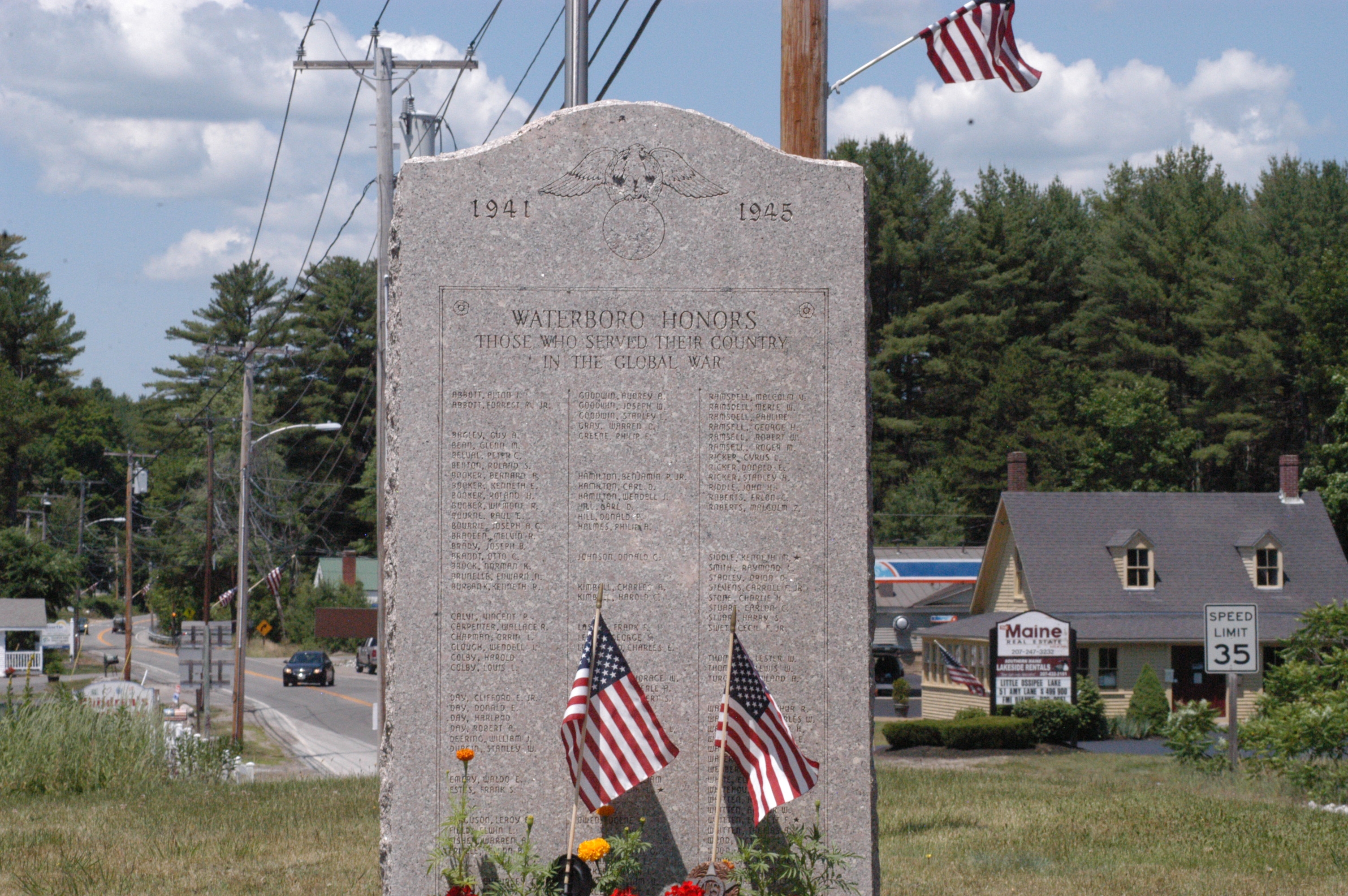 Waterboro Veterans Memorial Marker