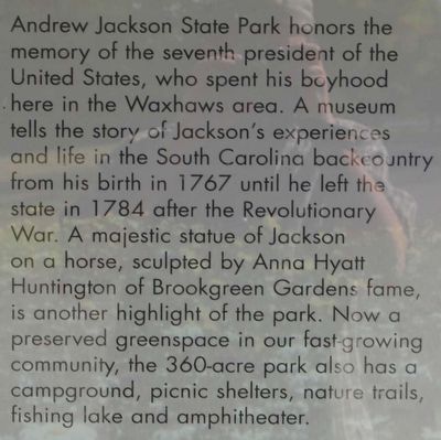 Welcome to Andrew Jackson State Park Marker image. Click for full size.