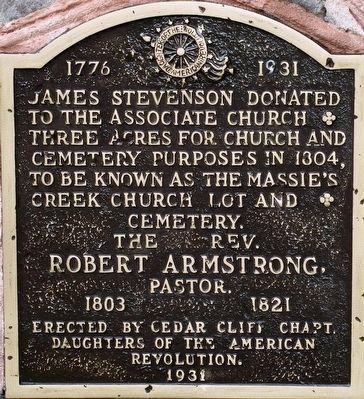 Stevenson Cemetery Gate Marker. Click for full size. Stevenson Cemetery Gate Marker image. Click for full size.