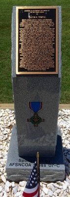 Award of Air Force Cross to Dustin H. Temple Marker image. Click for full size.