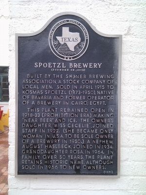 Spoetzl Brewery Marker image. Click for full size.