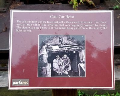 Coal Car Hoist Marker. Click for full size. Coal Car Hoist Marker image. Click for full size.