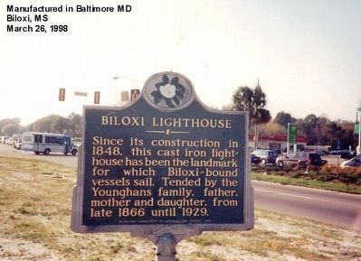 Biloxi Lighthouse Marker image. Click for full size.