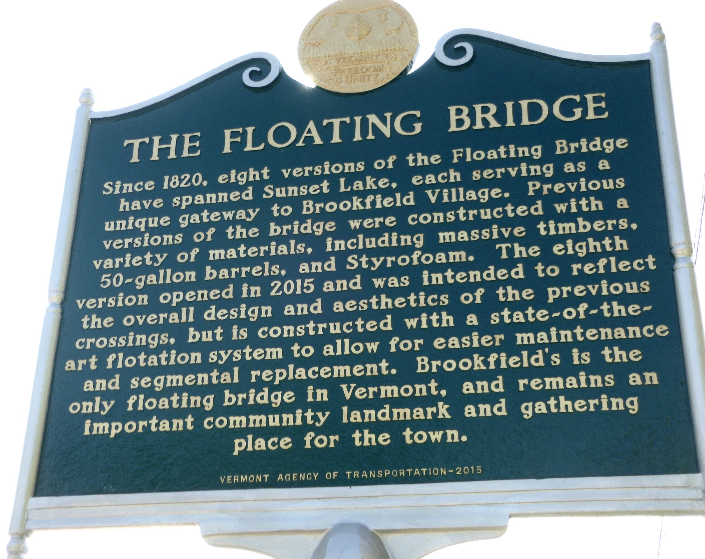 The Floating Bridge Marker