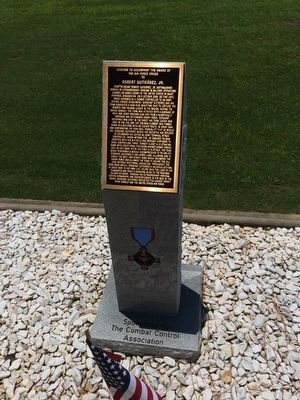 Award of Air Force Cross to Robert Gutierrez, Jr. Marker image. Click for full size.