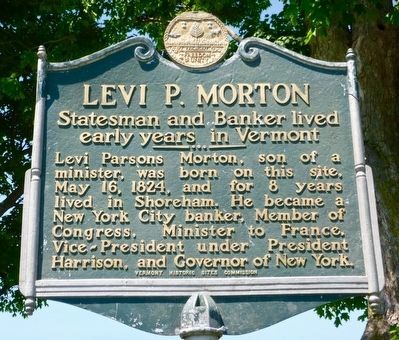 Levi P. Morton Marker image. Click for full size.