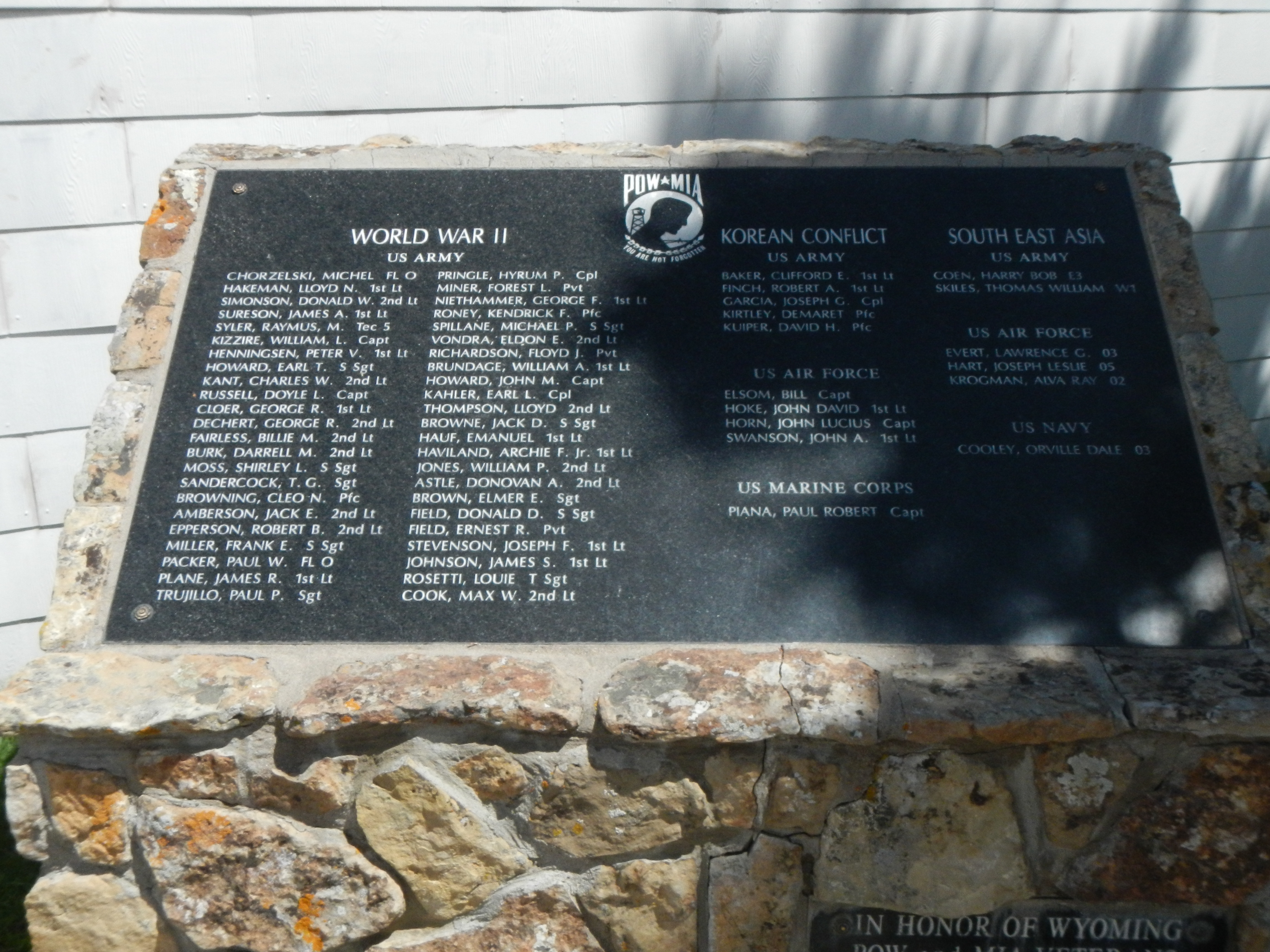 Saratoga, Carbon County Veterans Memorial Marker