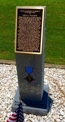 Award of Air Force Cross to Timothy A. Wilkinson Marker image. Click for full size.
