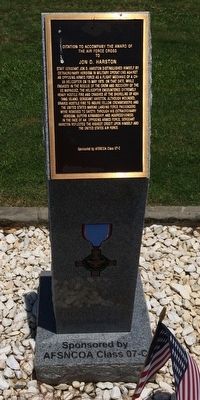 Award of Air Force Cross to Jon D. Harston Marker image. Click for full size.