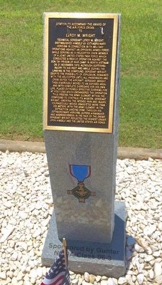 Award of Air Force Cross to Leroy M. Wright Marker image. Click for full size.