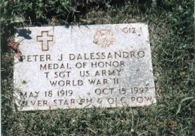 Sgt Peter J. Dalessondro Grave Marker image. Click for full size.