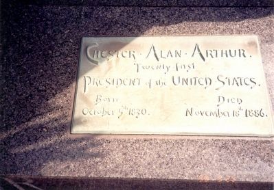 Chester A. Arthur Grave Marker image. Click for full size.