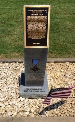 Award of Air Force Cross to Theodore M. Hamlin Marker. Click for full size. Award of Air Force Cross to Theodore M. Hamlin Marker image. Click for full size.