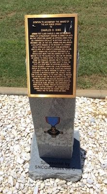 Award of Air Force Cross to Charles D. King Marker image. Click for full size.