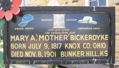 Mary Ann "Mother" Bickerdyke Marker image. Click for full size.