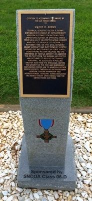 Award of Air Force Cross to Victor R. Adams Marker image. Click for full size.