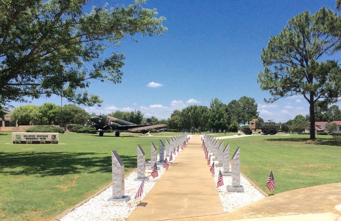 Wide view of AF Cross memorial plaques. image. Click for full size.