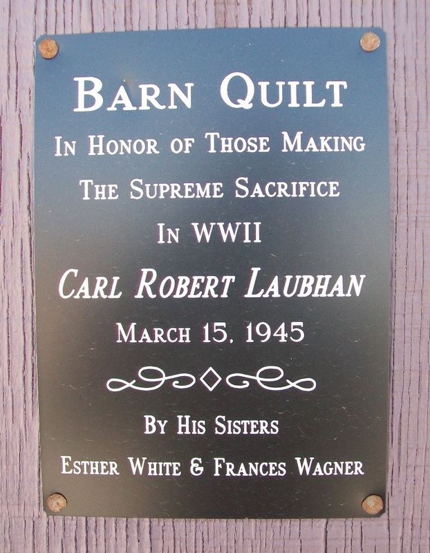 World War II Memorial Barn Quilt Marker image. Click for full size.