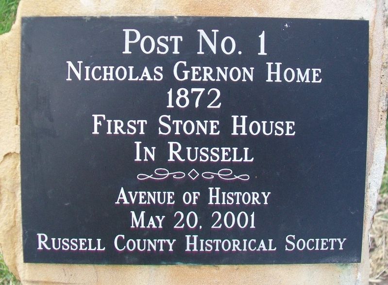 Nicholas Gernon Home Marker image. Click for full size.