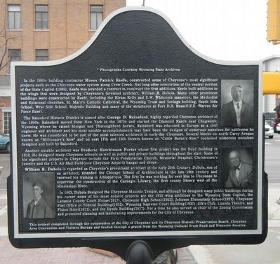 Cheyenne Builders and Architects Marker, reverse image. Click for full size.