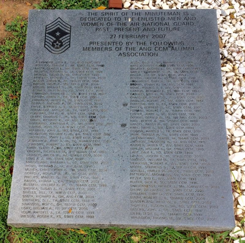 The Spirit of the Minuteman Marker. Click for full size. The Spirit of the Minuteman Marker image. Click for full size.