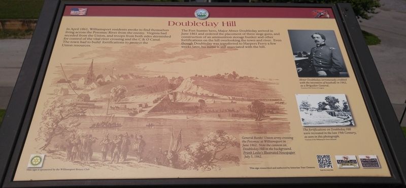 Doubleday Hill Marker. Click for full size. Doubleday Hill Marker image. Click for full size.