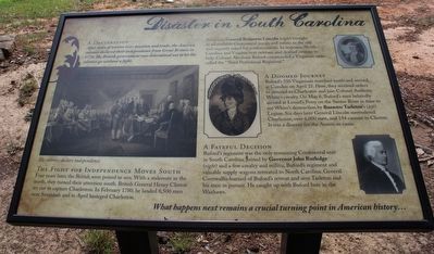 Disaster in South Carolina Marker image. Click for full size.