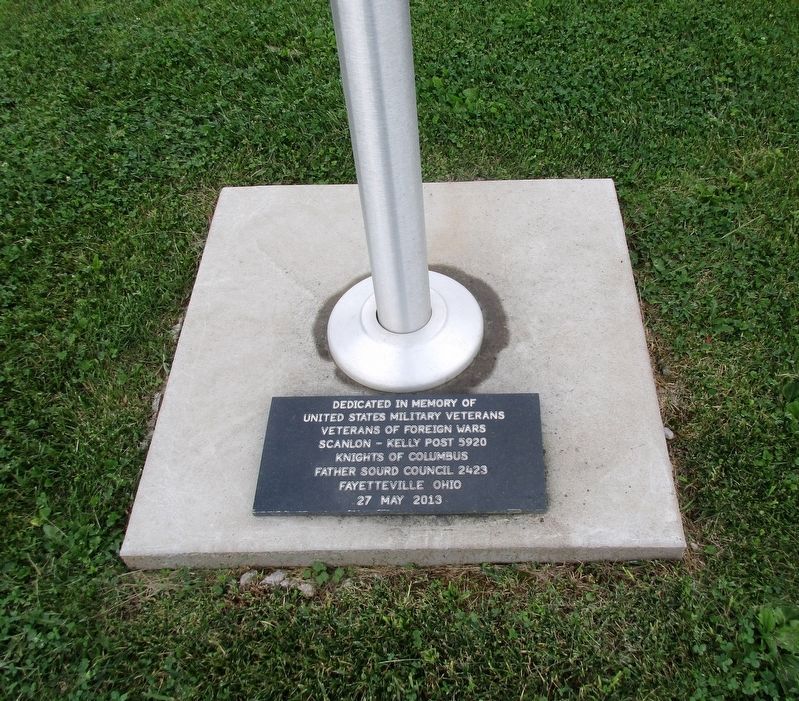 Fayetteville Veterans Memorial Marker image. Click for full size.