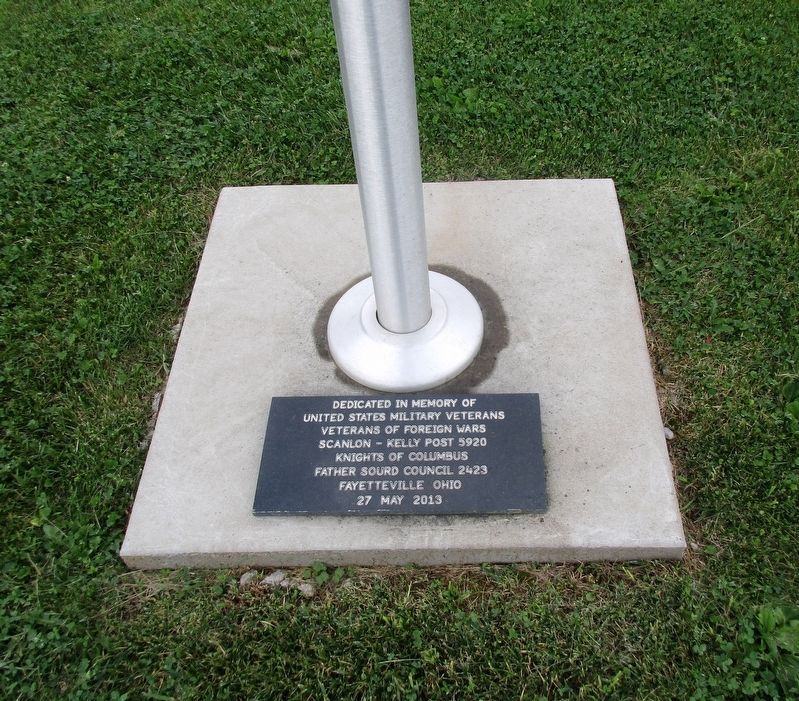 Fayetteville Veterans Memorial Marker. Click for full size. Fayetteville Veterans Memorial Marker image. Click for full size.