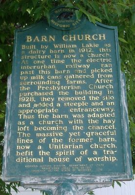 Barn Church Marker. Click for full size. Barn Church Marker image. Click for full size.