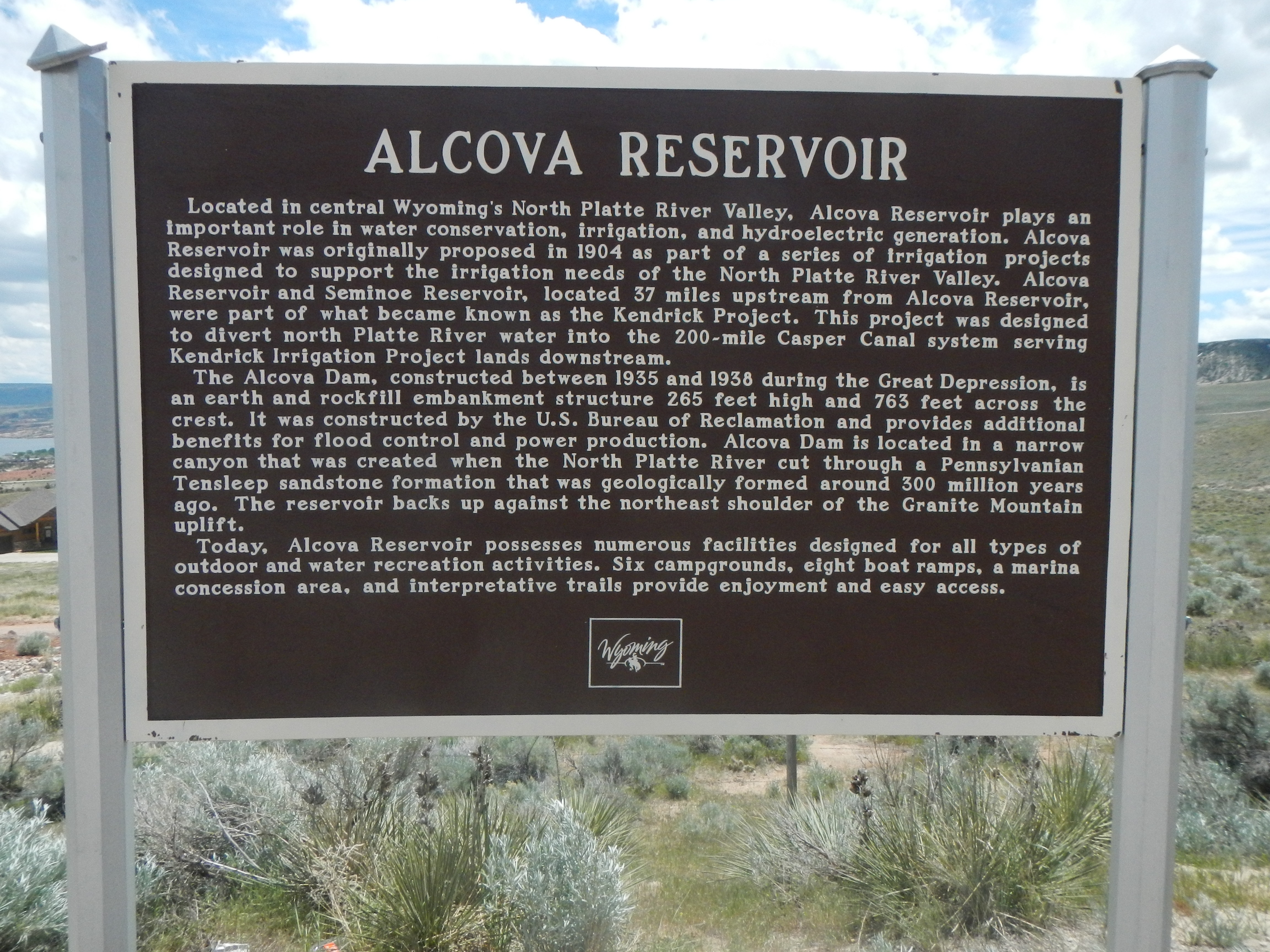 Alcova Reservoir Marker
