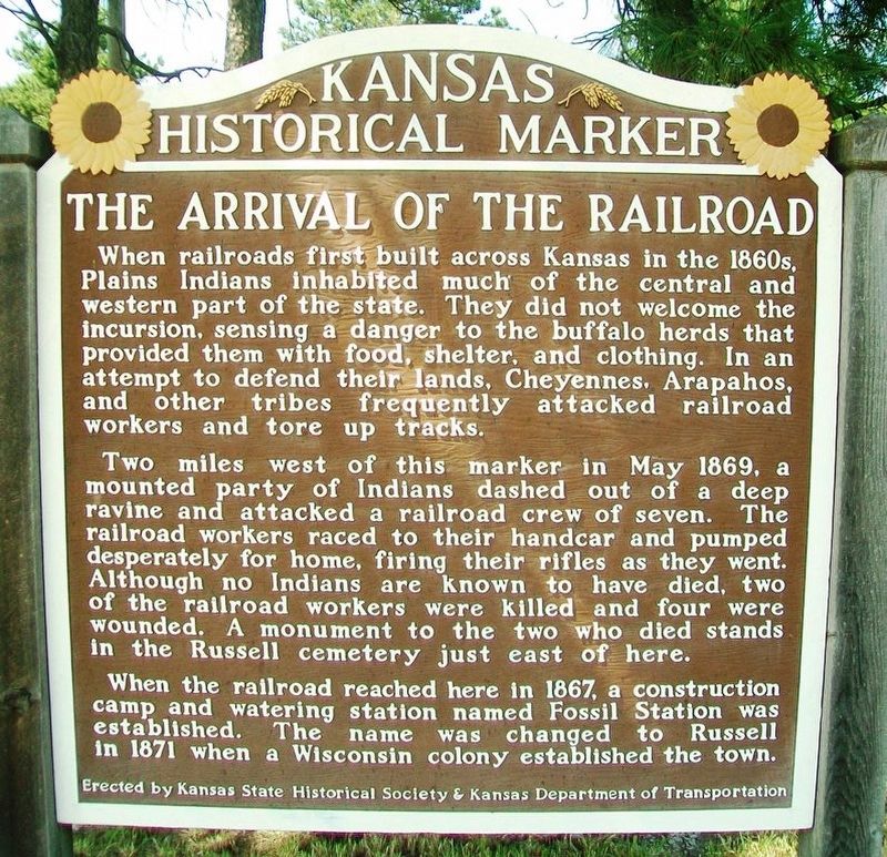 The Arrival of the Railroad Marker image. Click for full size.