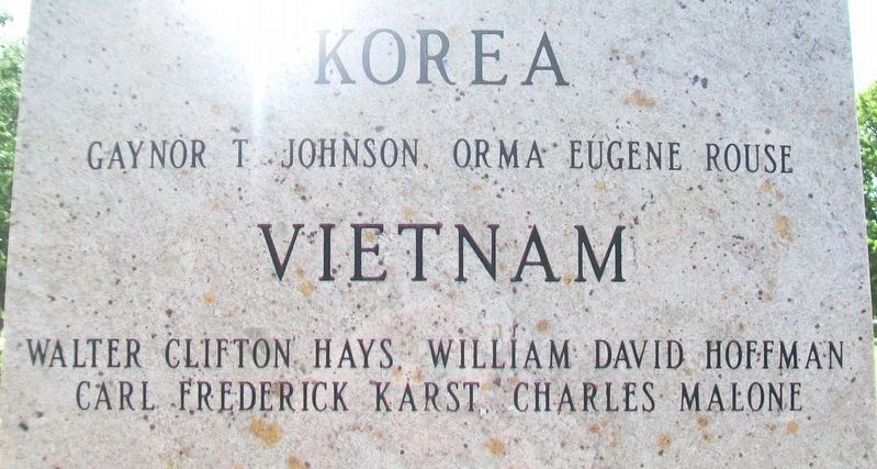 Russell County Veterans Memorial Korea and Vietnam Honored Dead image. Click for full size.