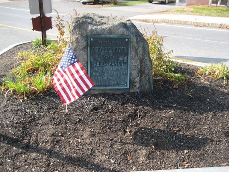 Dover NH WWI Parent Memorial Marker image. Click for full size.