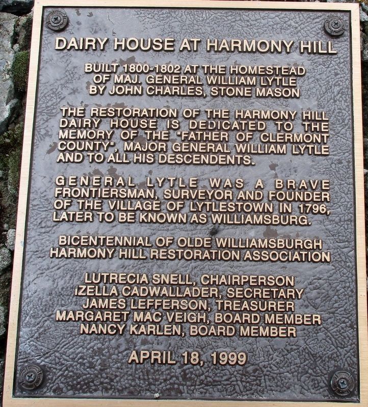 Dairy House at Harmony Hill Marker image. Click for full size.