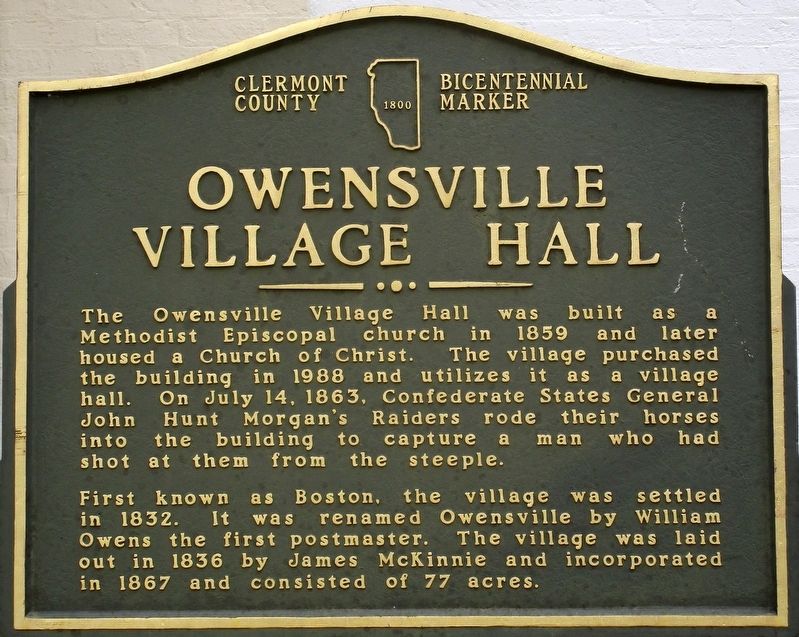 Owensville Village Hall Marker image. Click for full size.