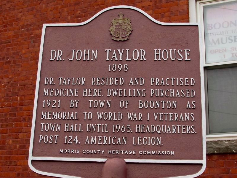 Dr. John Taylor House Marker image. Click for full size.