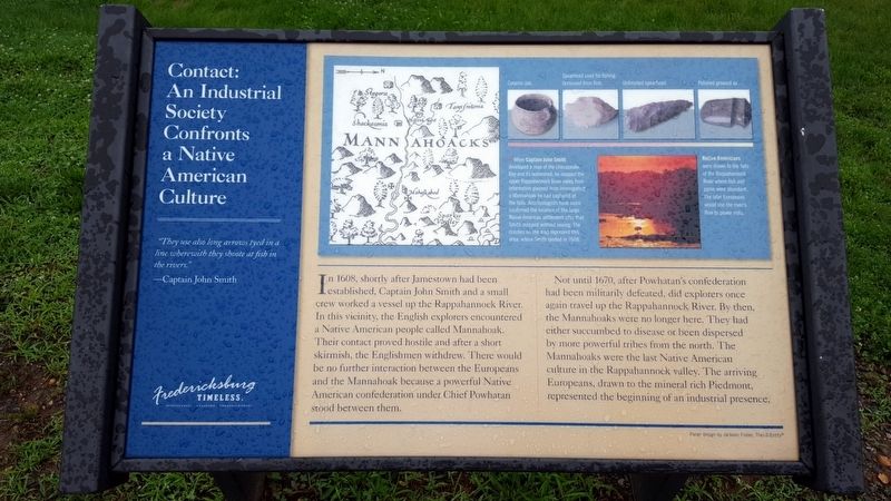 Contact: An Industrial Society Confronts A Native American Culture Marker. Click for full size. Contact: An Industrial Society Confronts A Native American Culture Marker image. Click for full size.