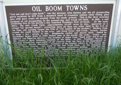 Oil Boom Towns Marker image. Click for full size.