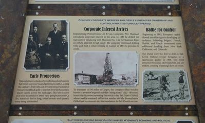 Salt Creek Oil Field Marker, middle panel image. Click for full size.