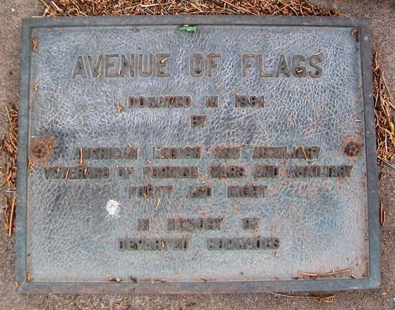 Avenue of Flags Marker. Click for full size. Avenue of Flags Marker image. Click for full size.
