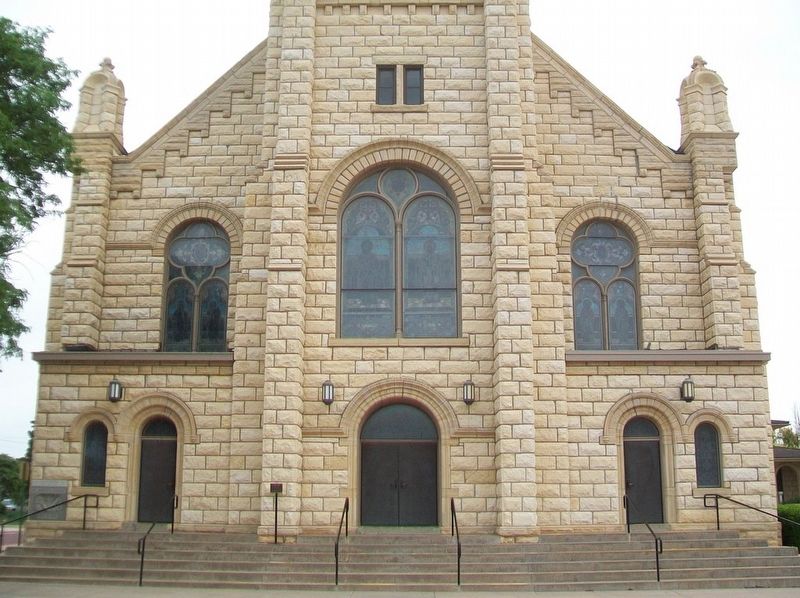 St. Joseph Church and Marker. Click for full size. St. Joseph Church and Marker image. Click for full size.