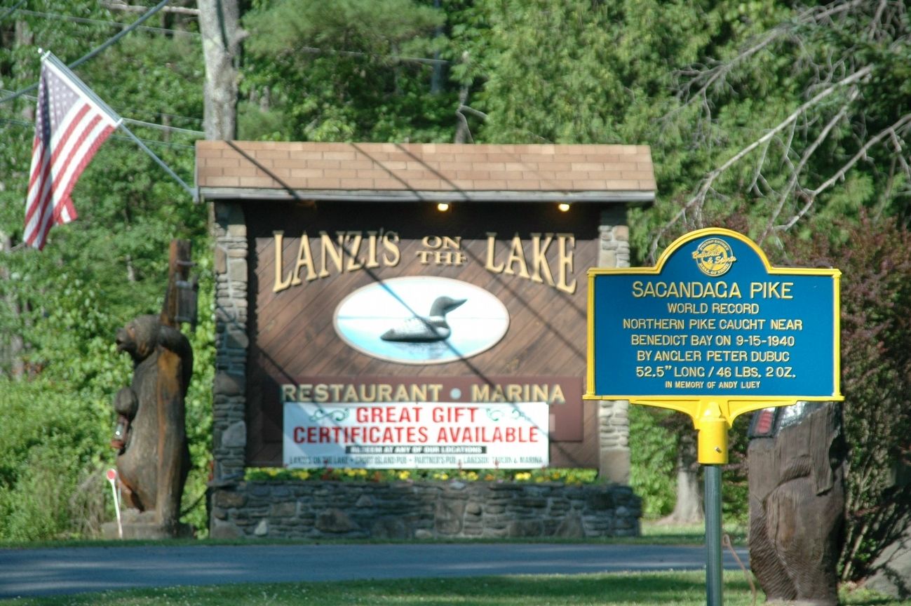 Sacandaga Pike Marker at Lanzi's. Click for full size. Sacandaga Pike Marker at Lanzi's image. Click for full size.