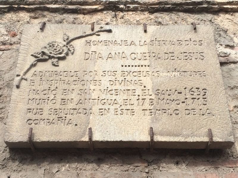 Tribute to Ana Guerra de Jesus Marker. Click for full size. Tribute to Ana Guerra de Jesus Marker image. Click for full size.