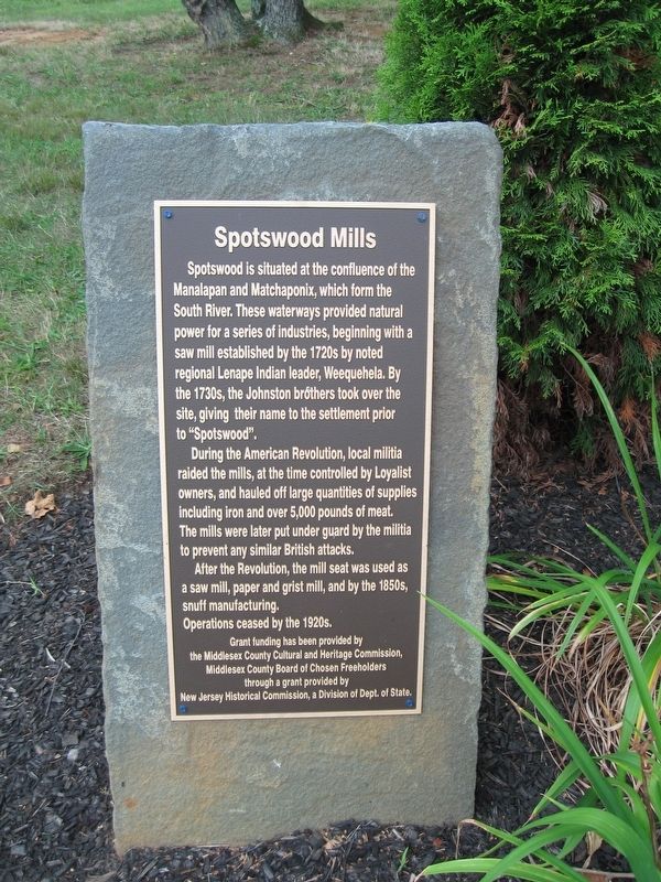 Spotswood Mills Marker image. Click for full size.