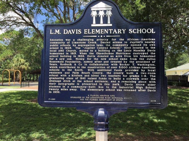 L.M. Davis Elementary School Marker image. Click for full size.